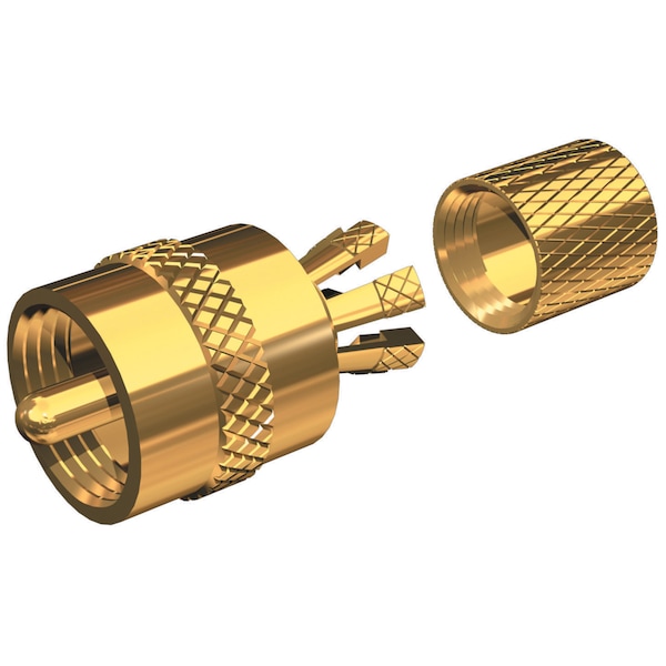 Shakespeare PL-259 Connector for RG-8X or RG-58/AU Coax-Gold Plated PL-259-CP-G - main